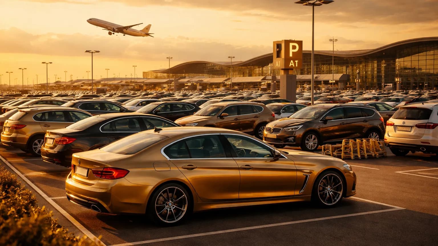 Flughafenparkplatz
